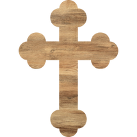 Thumbnail for Cross Religious Has Bow Holes 22" Wood Door Hanger - DCO-W-1224-DH