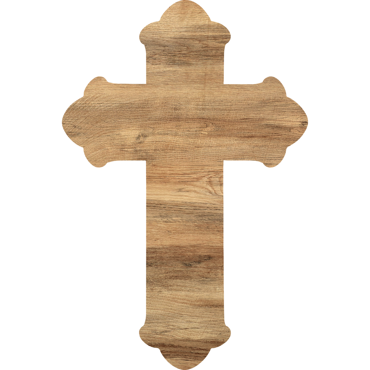 Cross Religious Has Bow Holes 22" Wood Door Hanger - DCO-W-1225-DH
