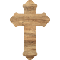 Thumbnail for Cross Religious 14" Wood Door Hanger - DCO-W-1225