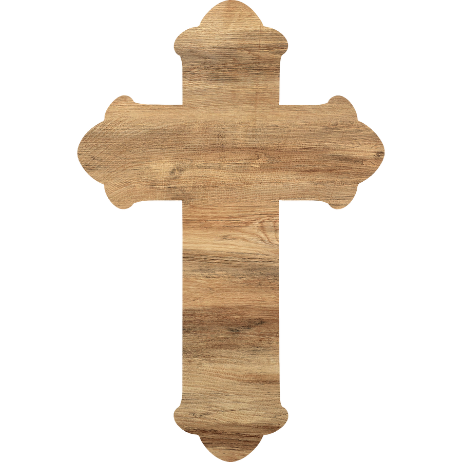 Cross Religious 14" Wood Door Hanger - DCO-W-1225