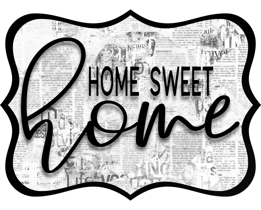 Home Sweet Home 14" Wood Wreath Sign - DCO-W-1332