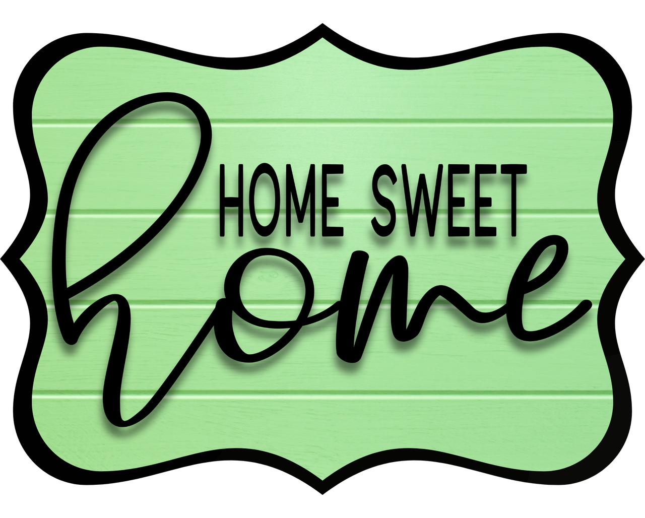 Home Sweet Home 14" Wood Wreath Sign - DCO-W-1334