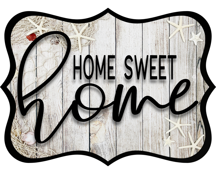 Home Sweet Home 14" Wood Wreath Sign - DCO-W-1336