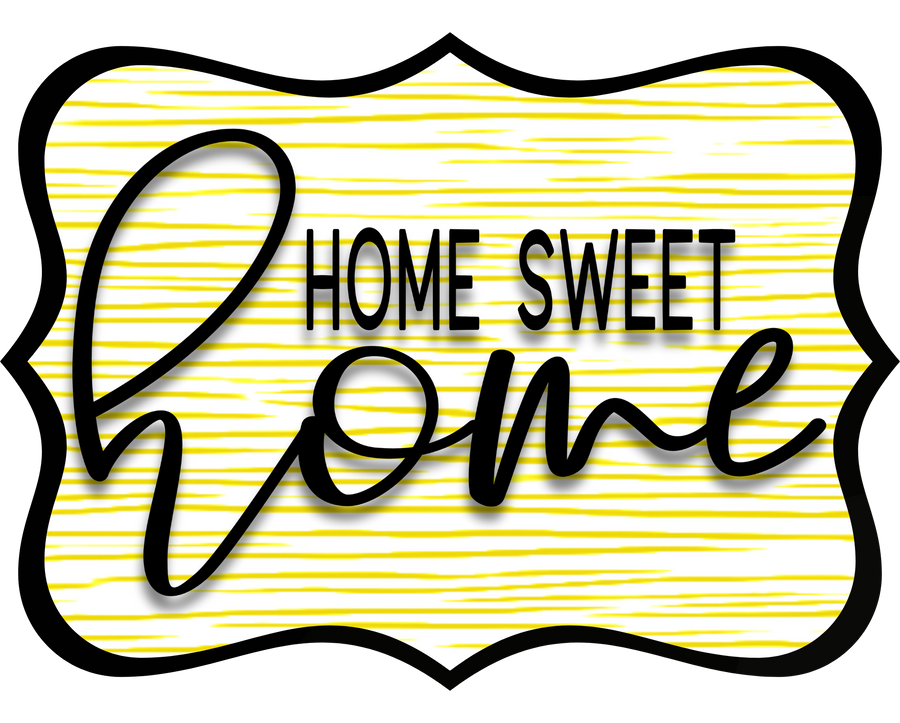 Home Sweet Home 14" Wood Wreath Sign - DCO-W-1340