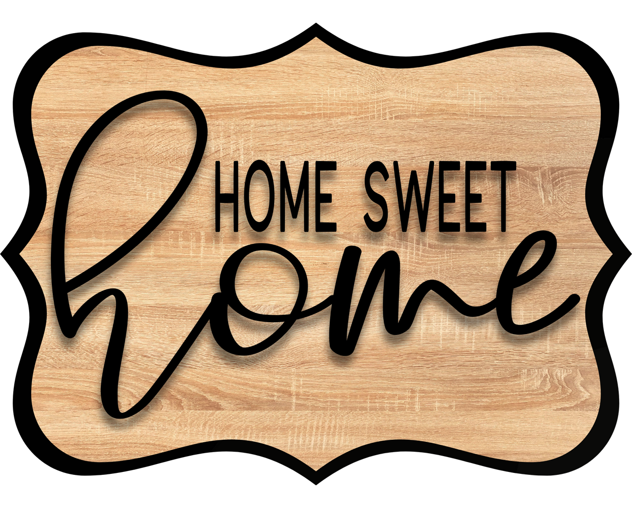 Home Sweet Home 14" Wood Wreath Sign - DCO-W-1342