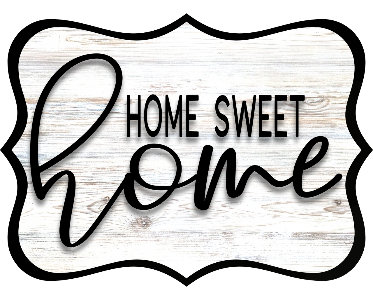 Home Sweet Home 14" Wood Wreath Sign - DCO-W-1343