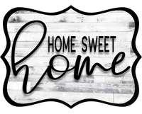 Thumbnail for Home Sweet Home 14" Wood Wreath Sign - DCO-W-1344