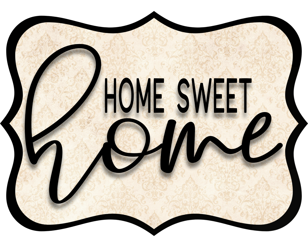 Home Sweet Home 14" Wood Wreath Sign - DCO-W-1345