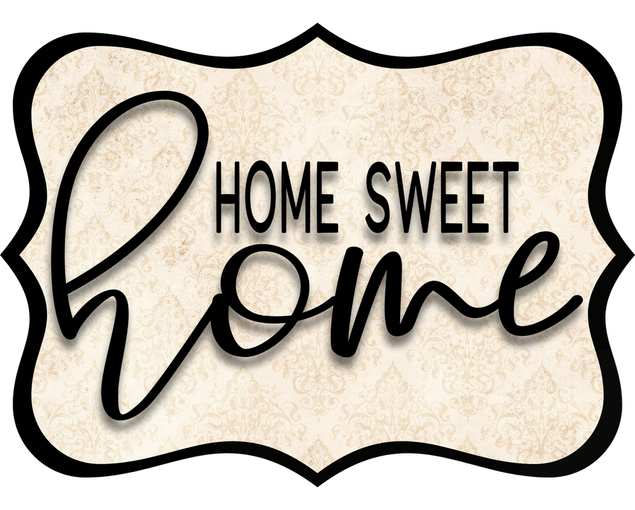 Home Sweet Home 14" Wood Wreath Sign - DCO-W-1345