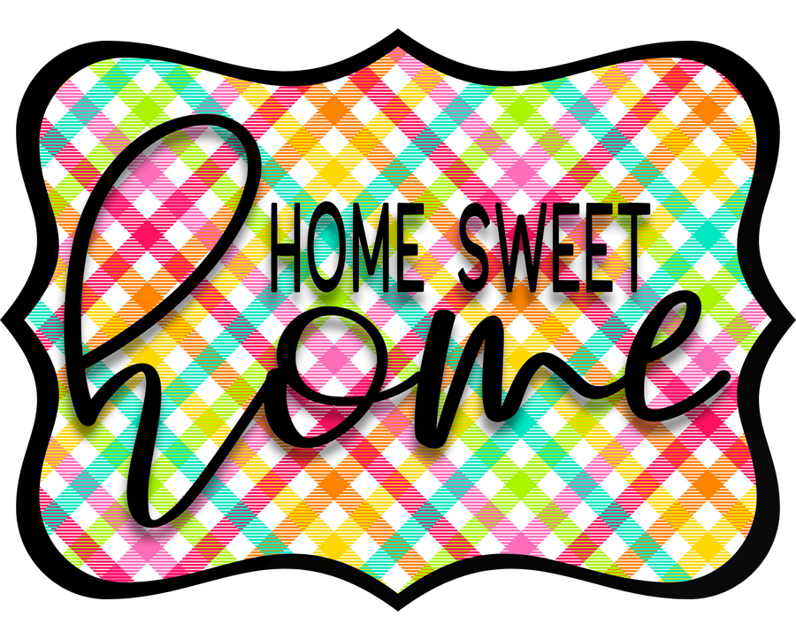 Home Sweet Home 14" Wood Wreath Sign - DCO-W-1347
