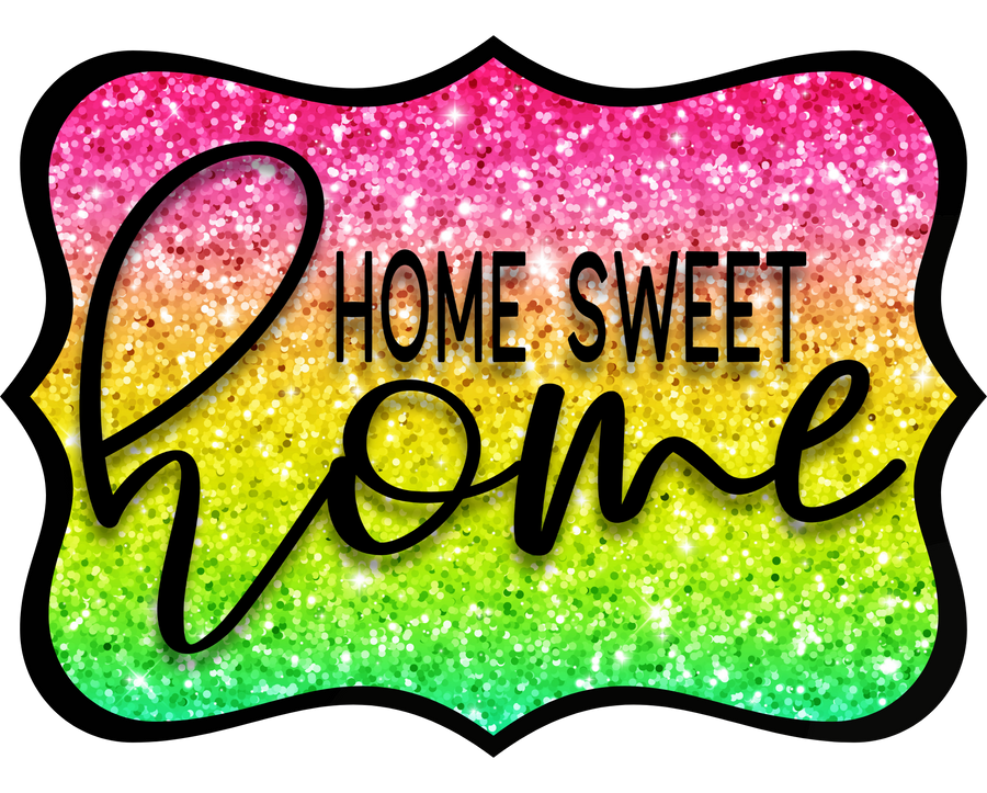Home Sweet Home 14" Wood Wreath Sign - DCO-W-1348