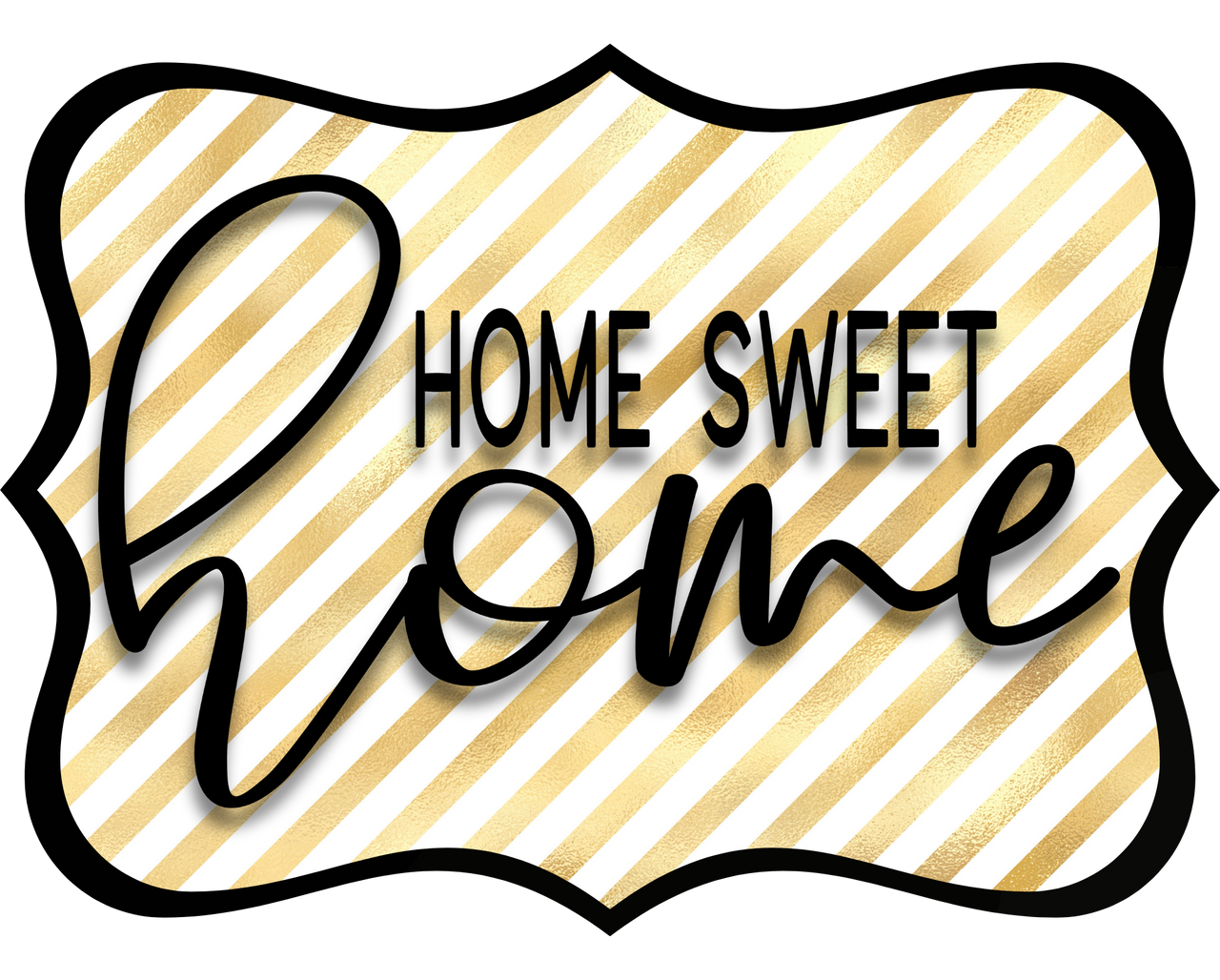 Home Sweet Home 14" Wood Wreath Sign - DCO-W-1349