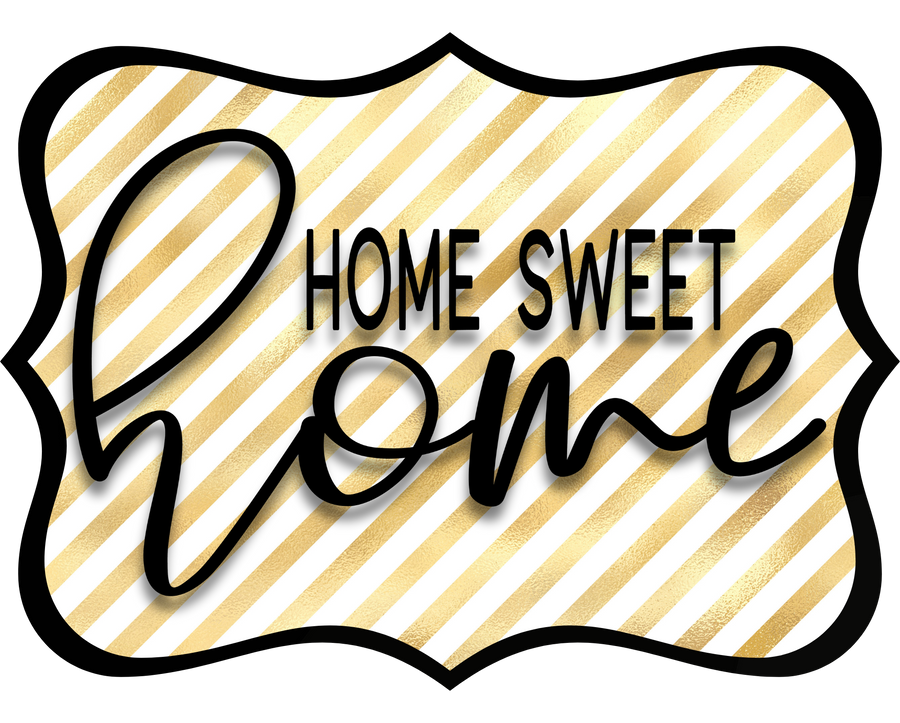Home Sweet Home 14" Wood Wreath Sign - DCO-W-1349
