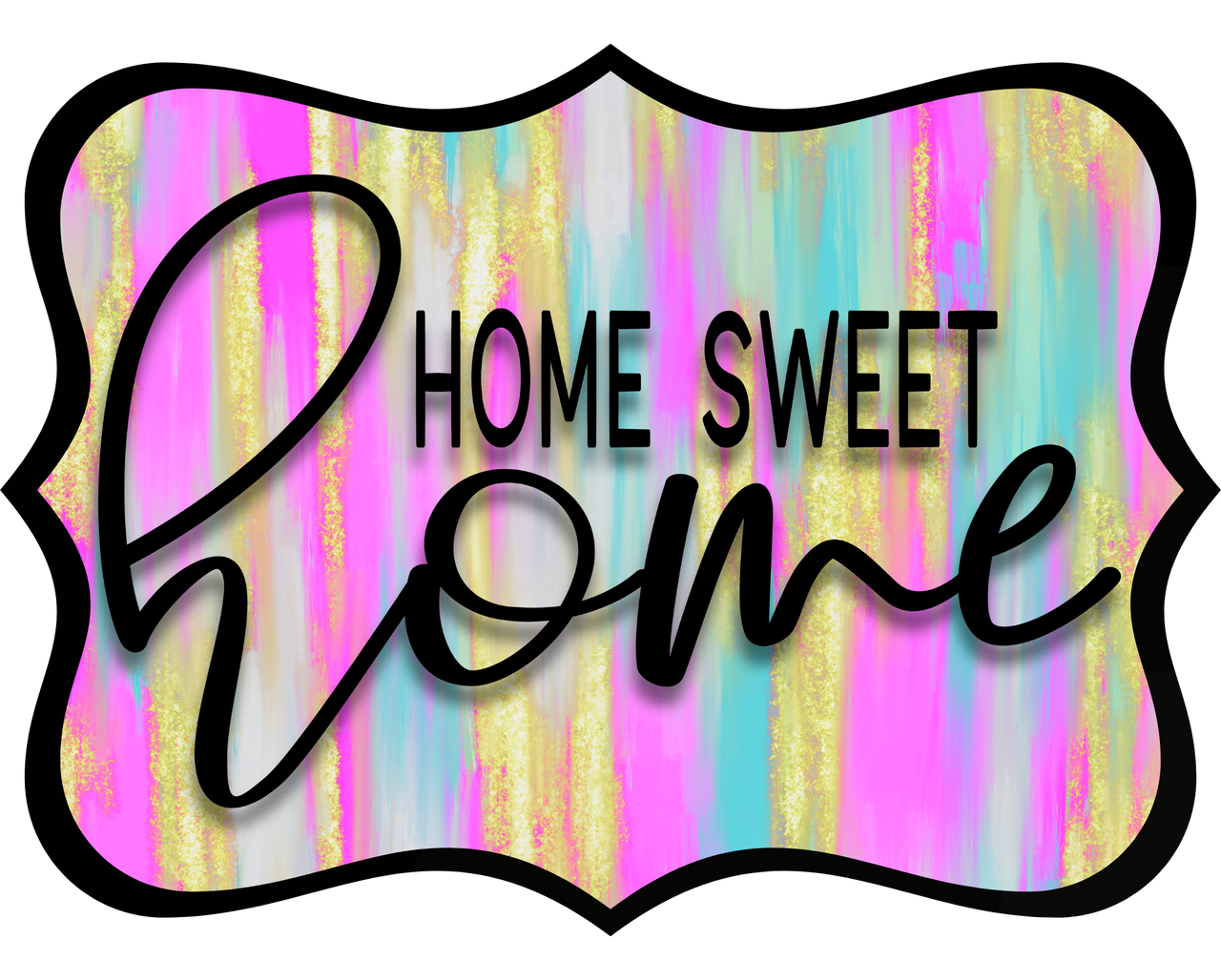 Home Sweet Home 14" Wood Wreath Sign - DCO-W-1351