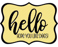 Thumbnail for Hello Hope You Like Dogs 14" Wood Wreath Sign - DCO-W-1411