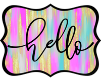 Thumbnail for Hello Hope You Like Dogs 14" Wood Wreath Sign - DCO-W-1426