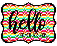 Thumbnail for Hello Hope You Like Dogs 14" Wood Wreath Sign - DCO-W-1444
