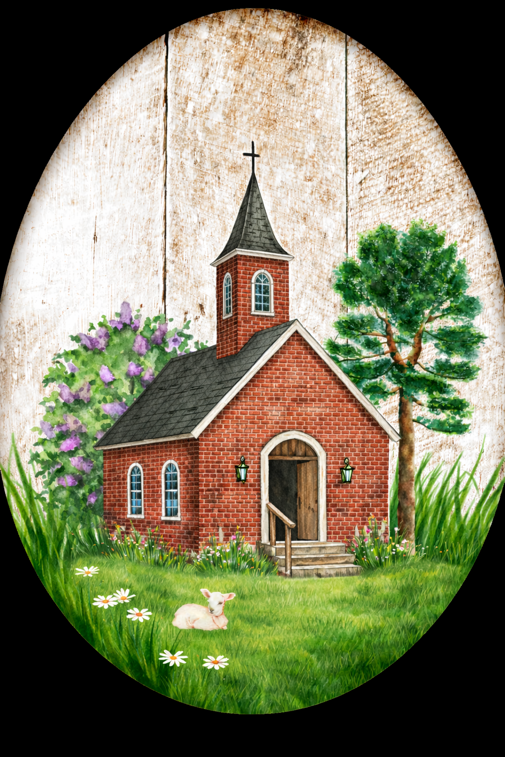 Religious Easter Egg 22" Wood Door Hanger - DCO-W-1478-DH