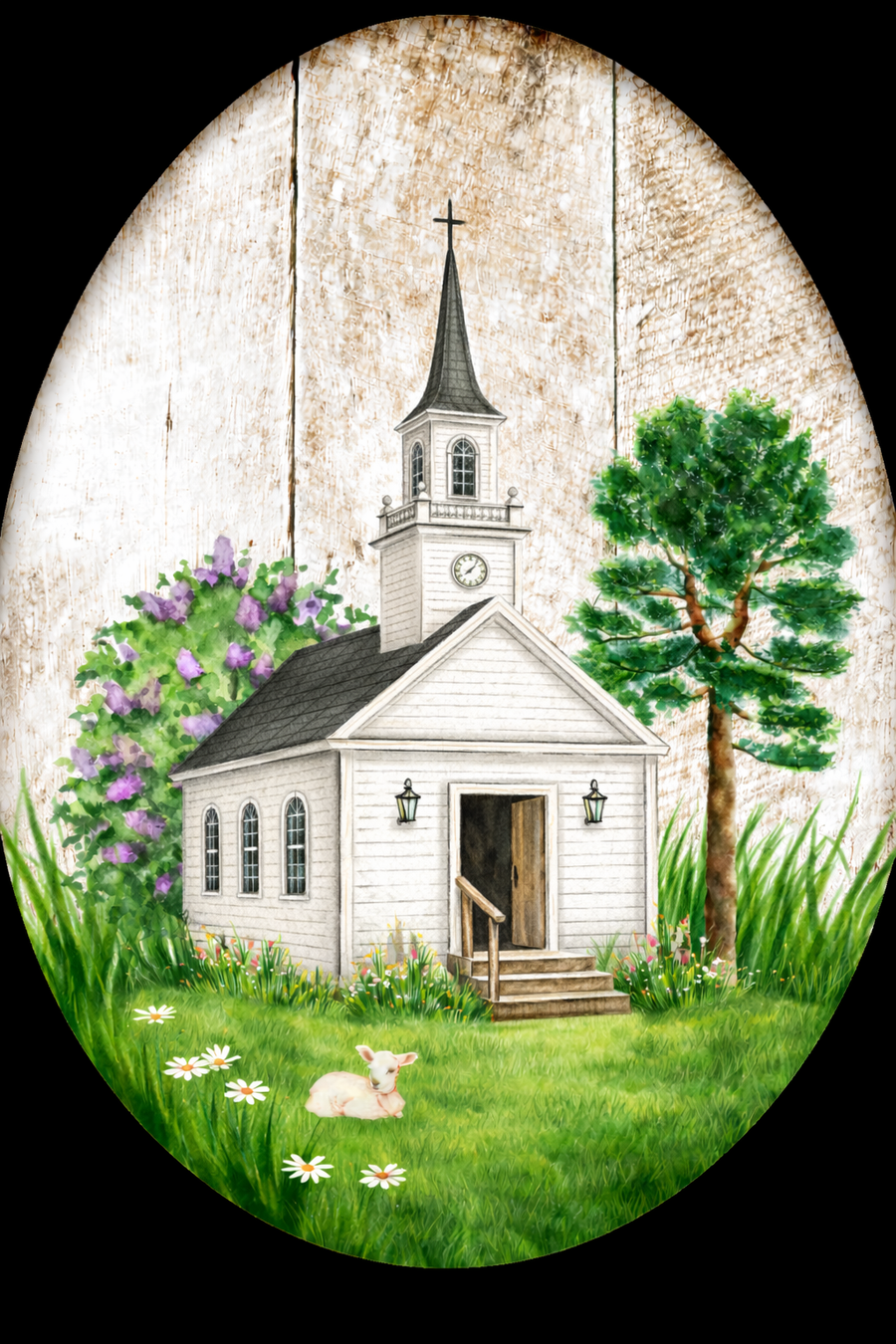 Religious Easter Egg 22" Wood Door Hanger - DCO-W-1479-DH
