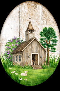 Thumbnail for Religious Easter Egg 14" Wood Wreath Sign - DCO-W-1480