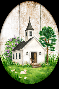 Thumbnail for Religious Easter Egg 14" Wood Wreath Sign - DCO-W-1481