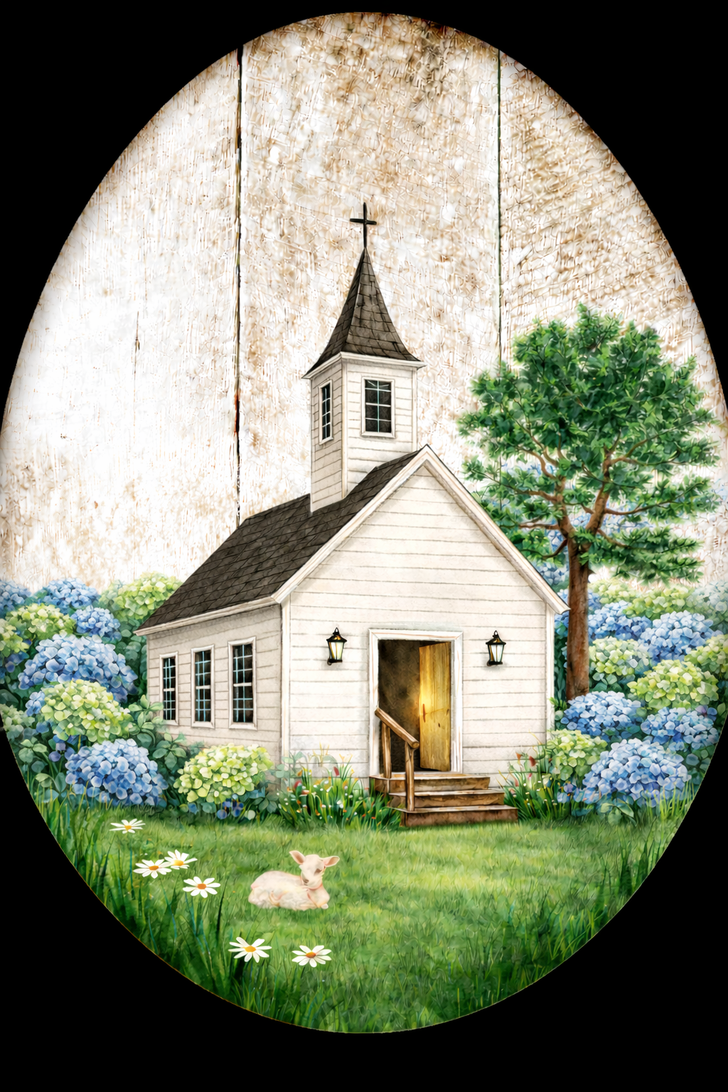 Religious Easter Egg 22" Wood Door Hanger - DCO-W-1485-DH