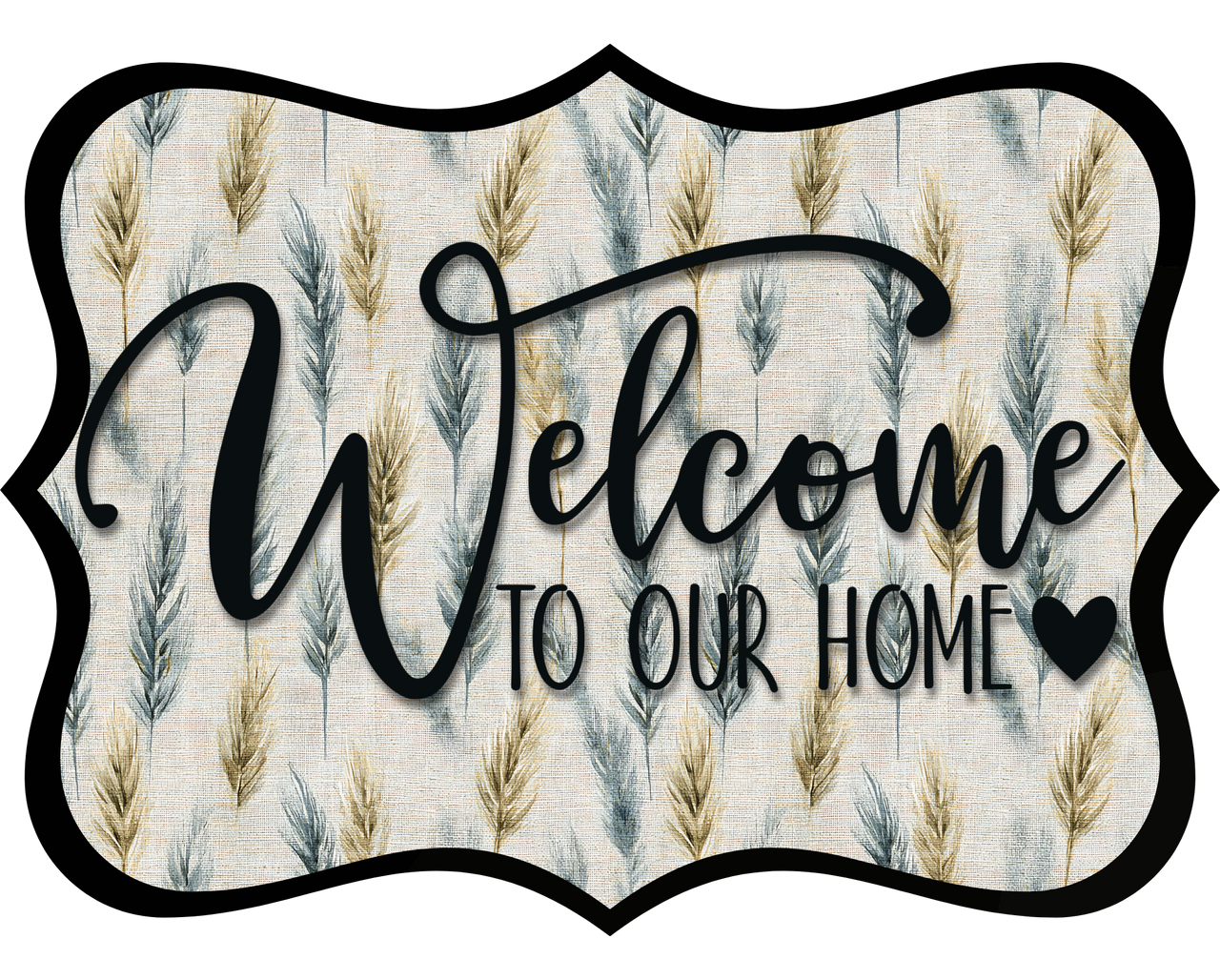 Welcome To Our Home Wood Wreath Sign - DCO-W-1493