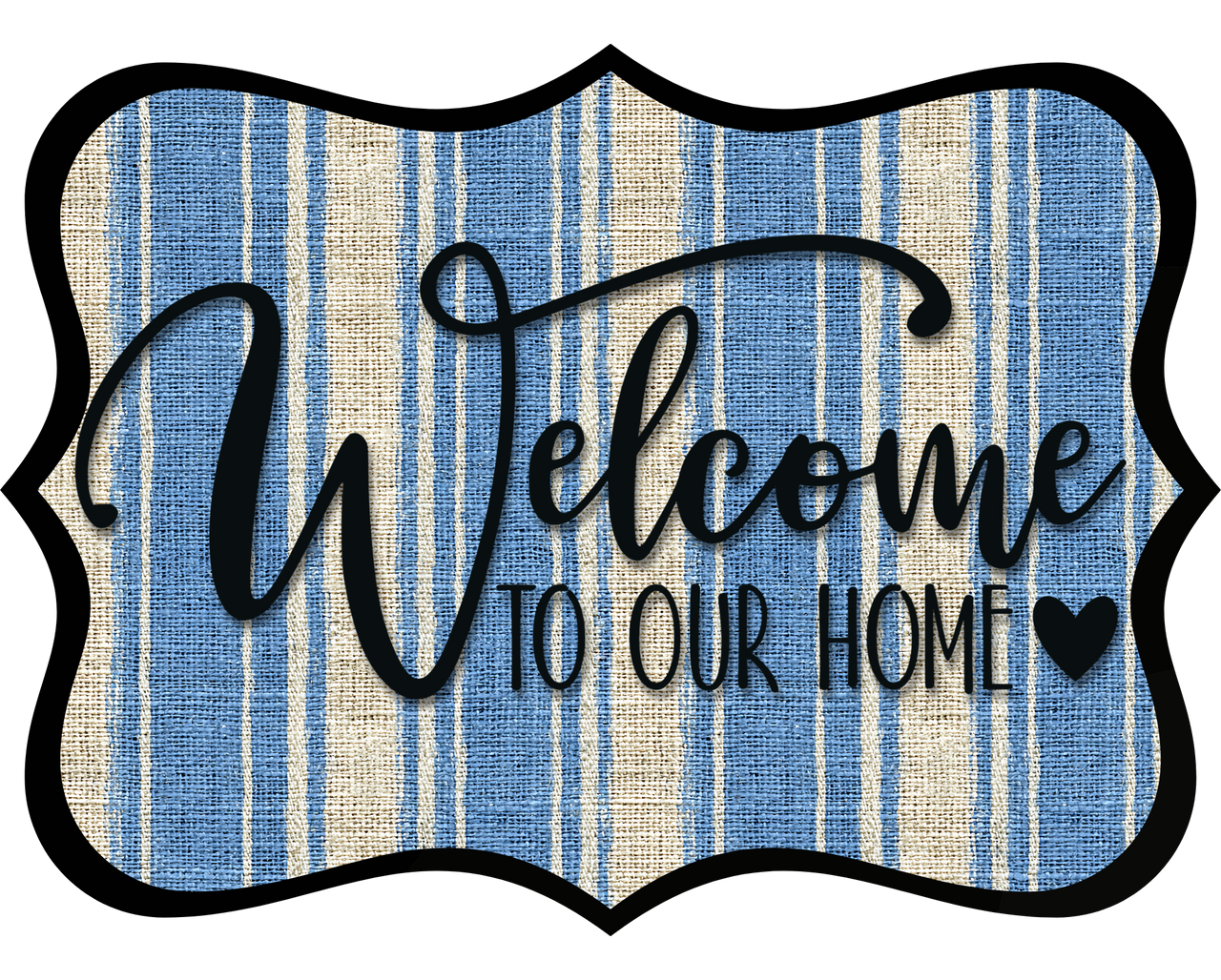 Welcome To Our Home Wood Wreath Sign - DCO-W-1494