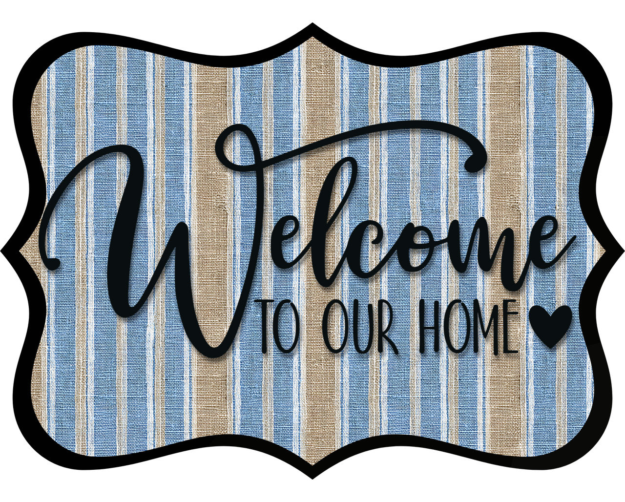 Welcome To Our Home Wood Wreath Sign - DCO-W-1496