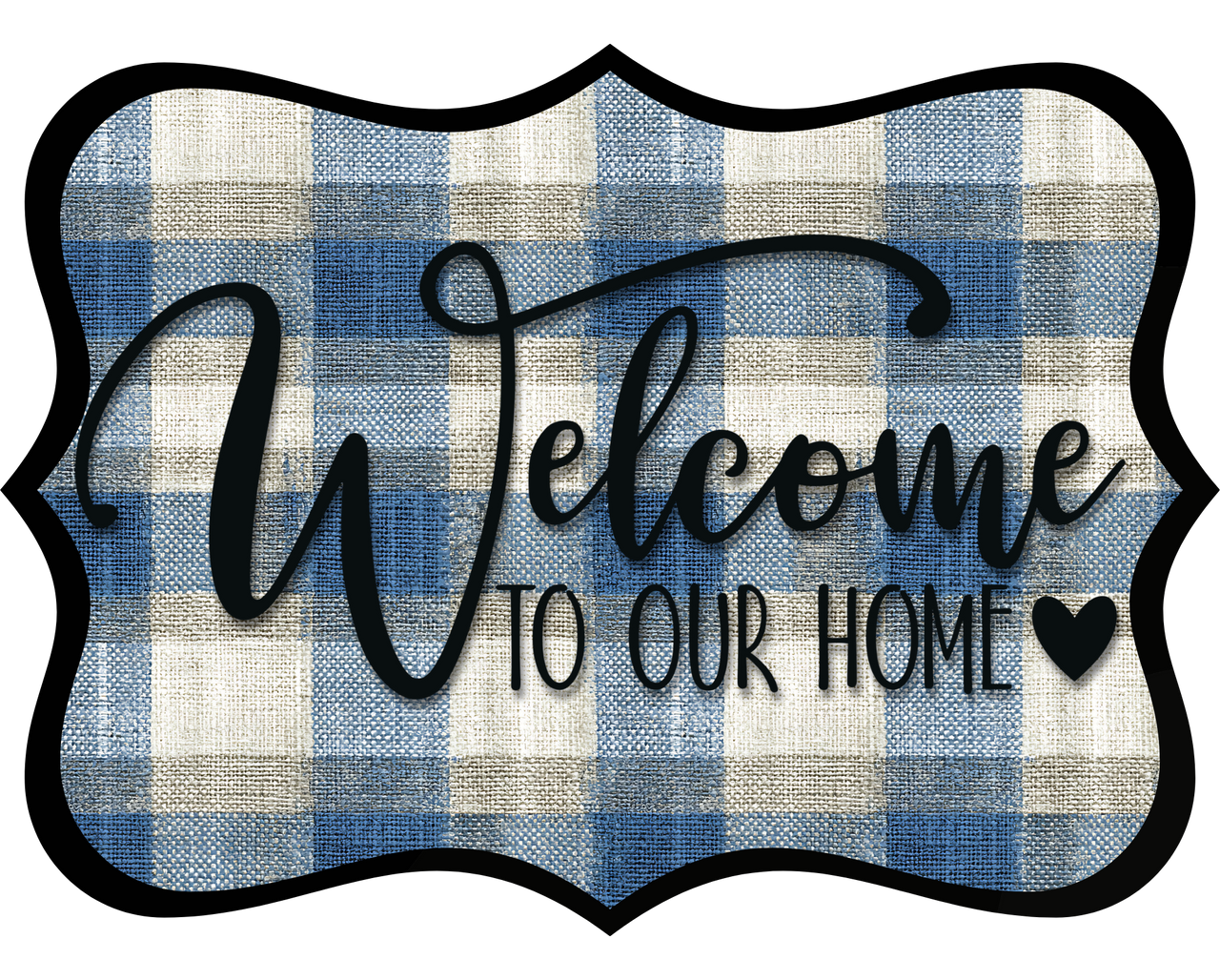 Welcome To Our Home Wood Wreath Sign - DCO-W-1497