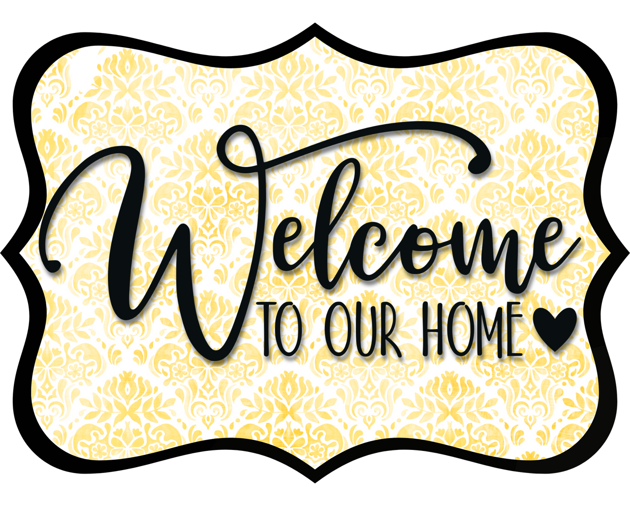 Welcome To Our Home Wood Wreath Sign - DCO-W-1498