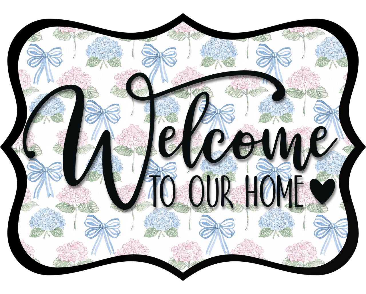 Welcome To Our Home Wood Wreath Sign - DCO-W-1501