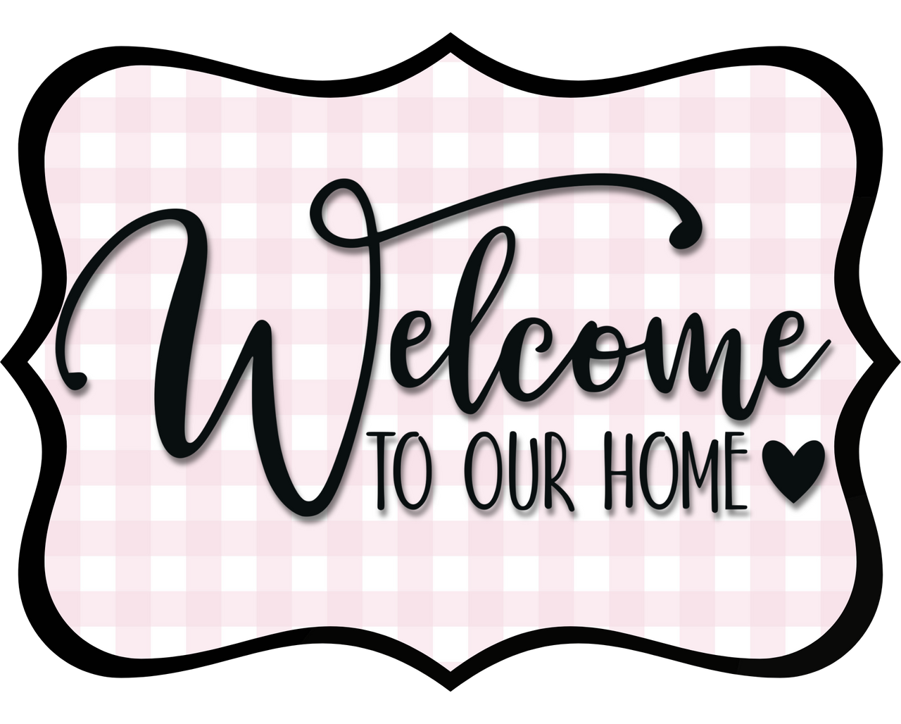 Welcome To Our Home Wood Wreath Sign - DCO-W-1504
