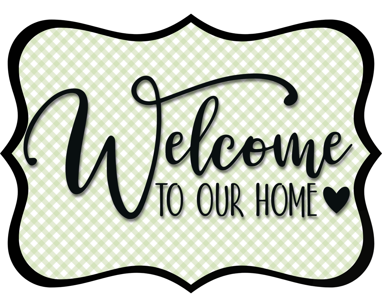 Welcome To Our Home Wood Wreath Sign - DCO-W-1505