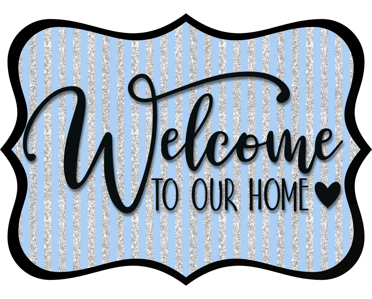 Welcome To Our Home Wood Wreath Sign - DCO-W-1507
