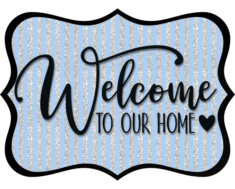 Welcome To Our Home Wood Wreath Sign - DCO-W-1507