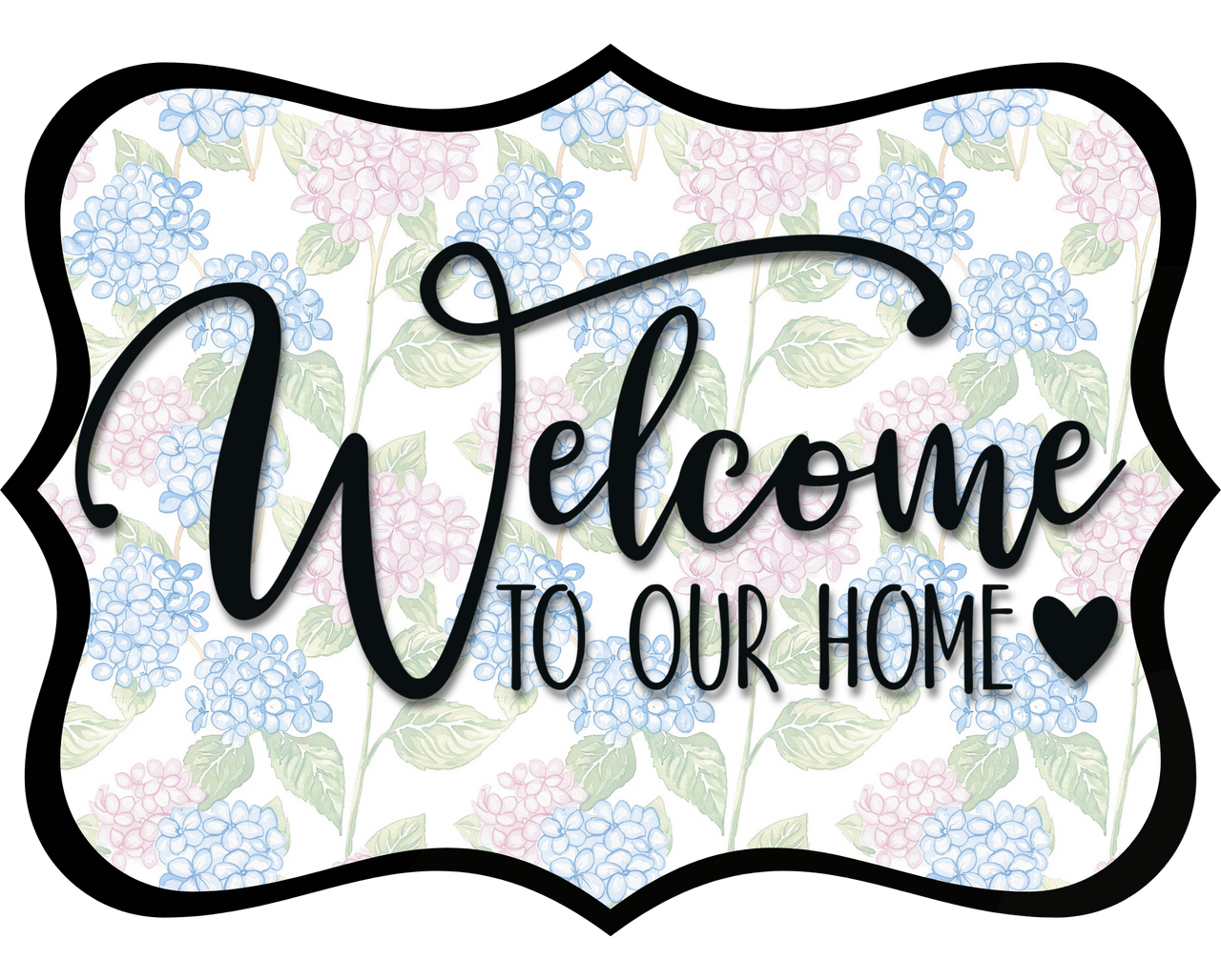 Welcome To Our Home Wood Wreath Sign - DCO-W-1508
