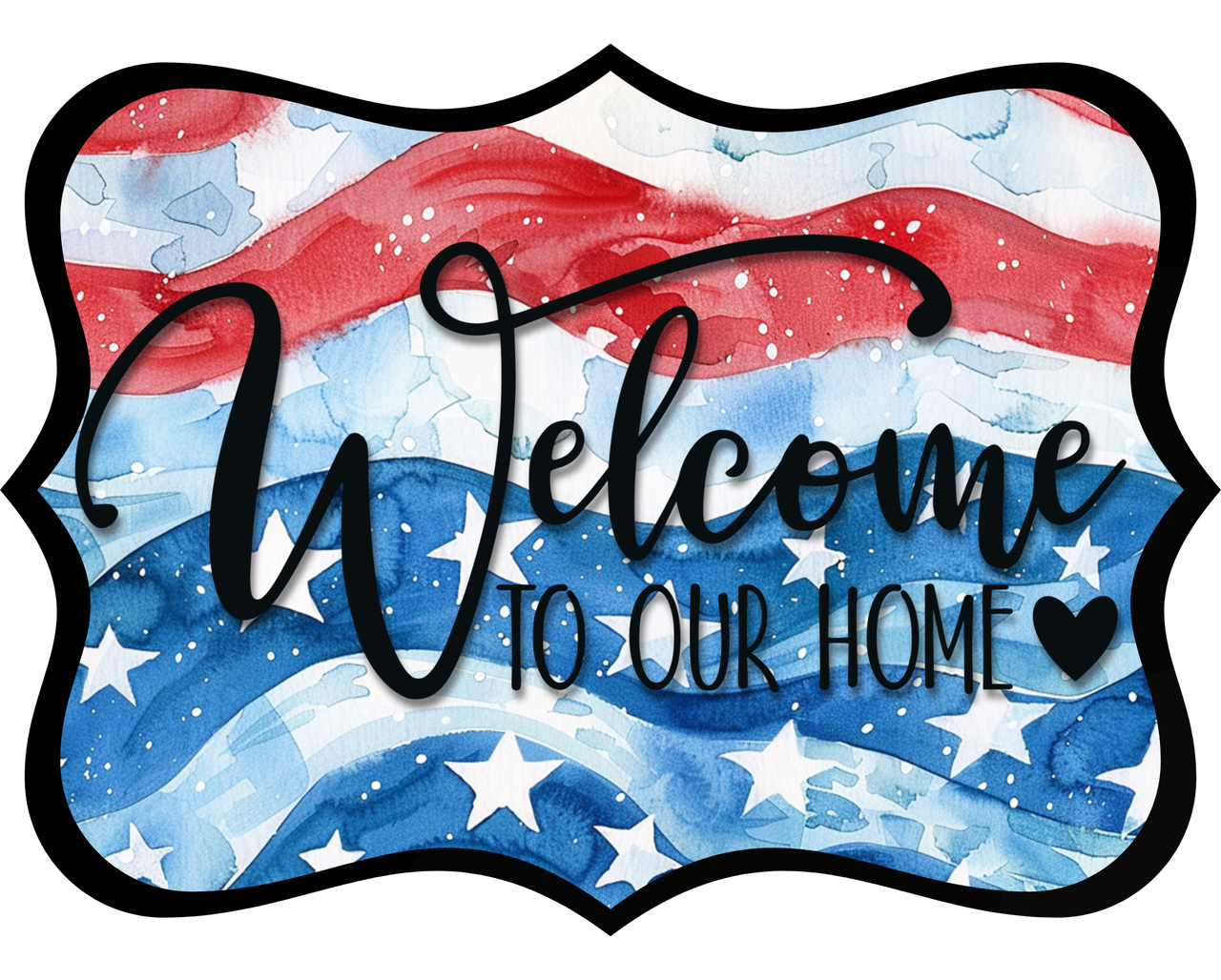 Welcome To Our Home Wood Wreath Sign - DCO-W-1515