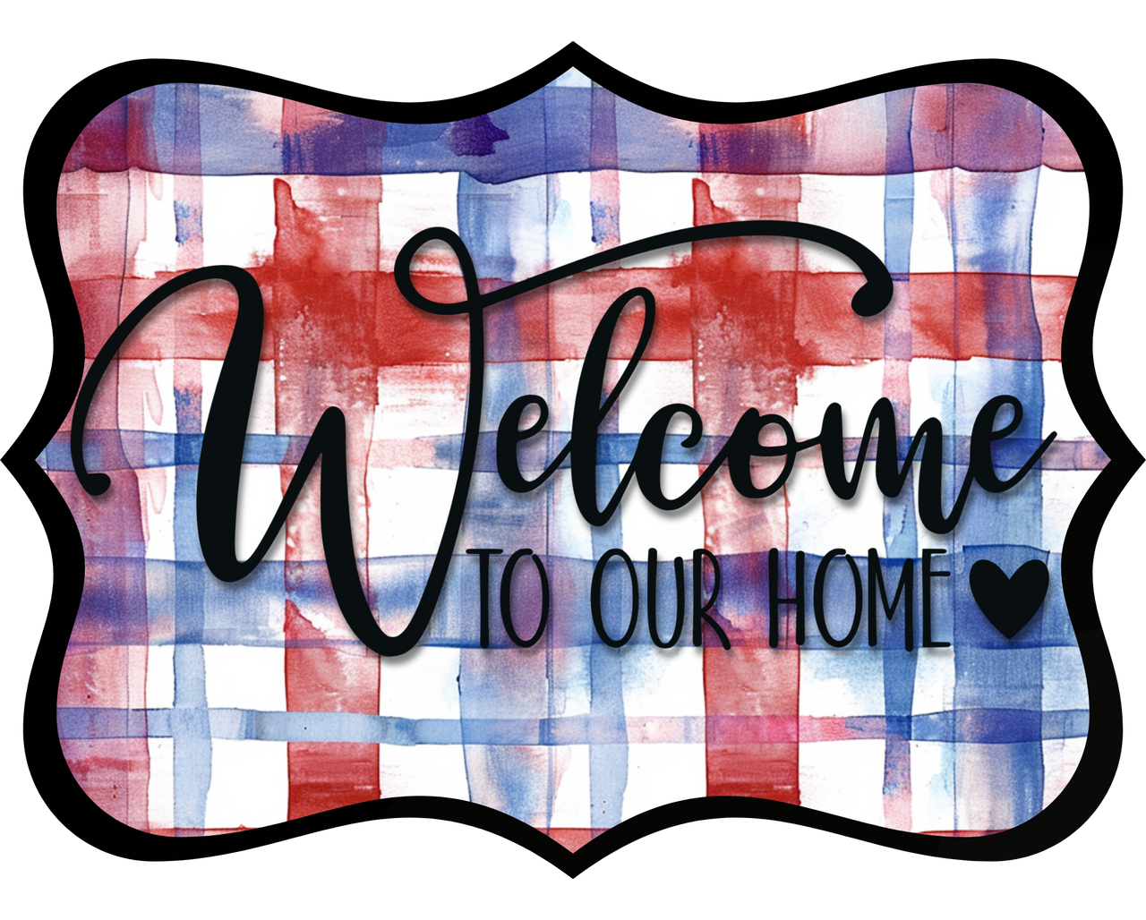 Welcome To Our Home Wood Wreath Sign - DCO-W-1516