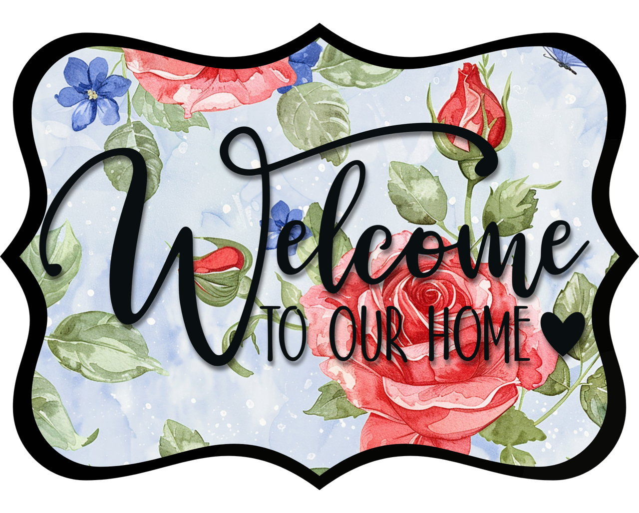 Welcome To Our Home Wood Wreath Sign - DCO-W-1519