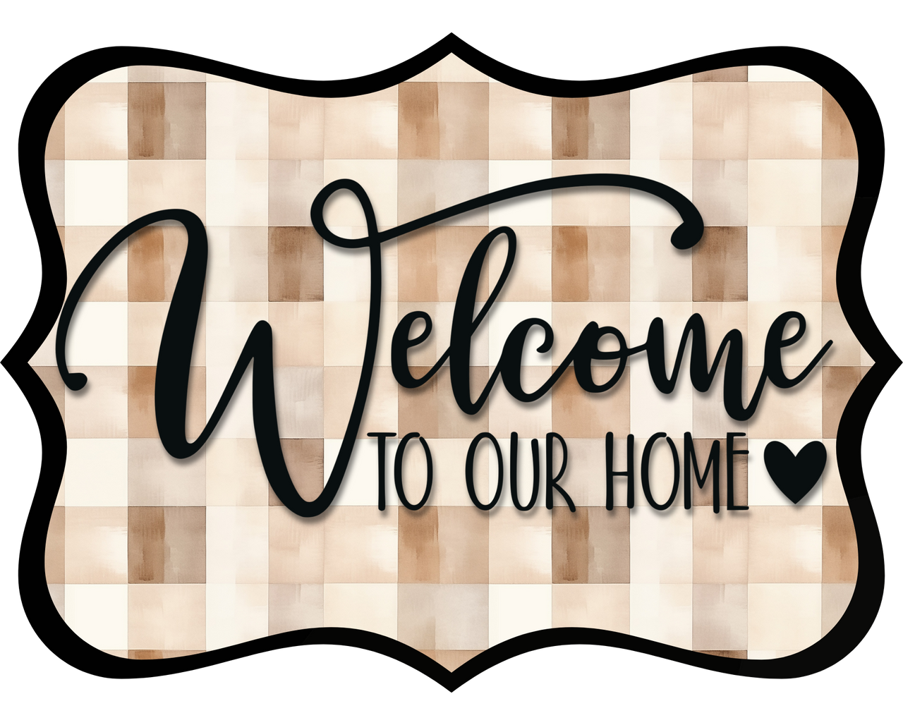 Welcome To Our Home Wood Wreath Sign - DCO-W-1524