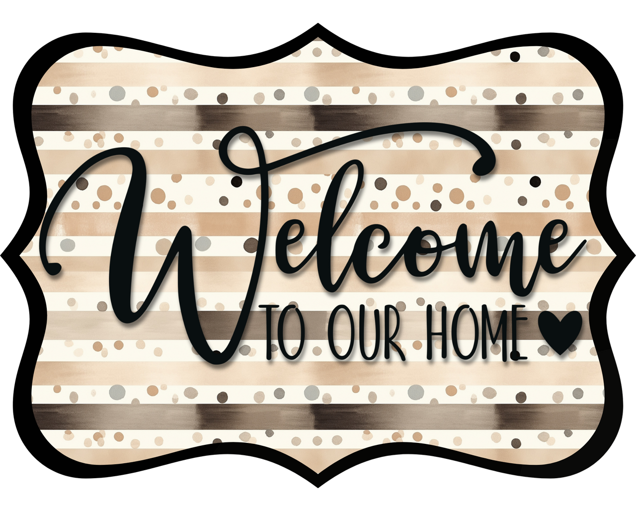 Welcome To Our Home Wood Wreath Sign - DCO-W-1526
