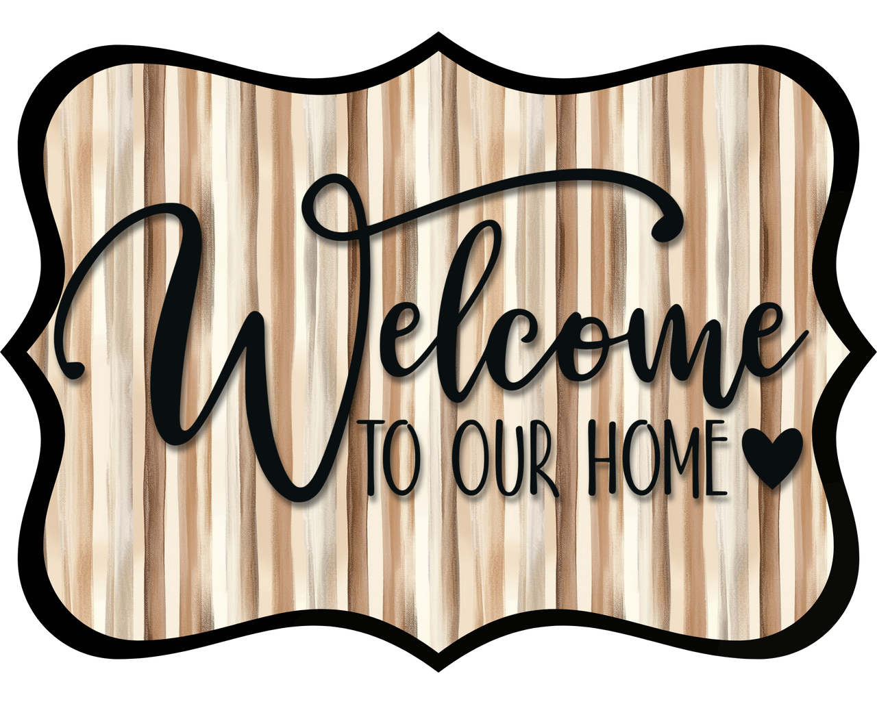 Welcome To Our Home Wood Wreath Sign - DCO-W-1527