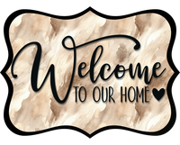 Thumbnail for Welcome To Our Home Wood Wreath Sign - DCO-W-1528