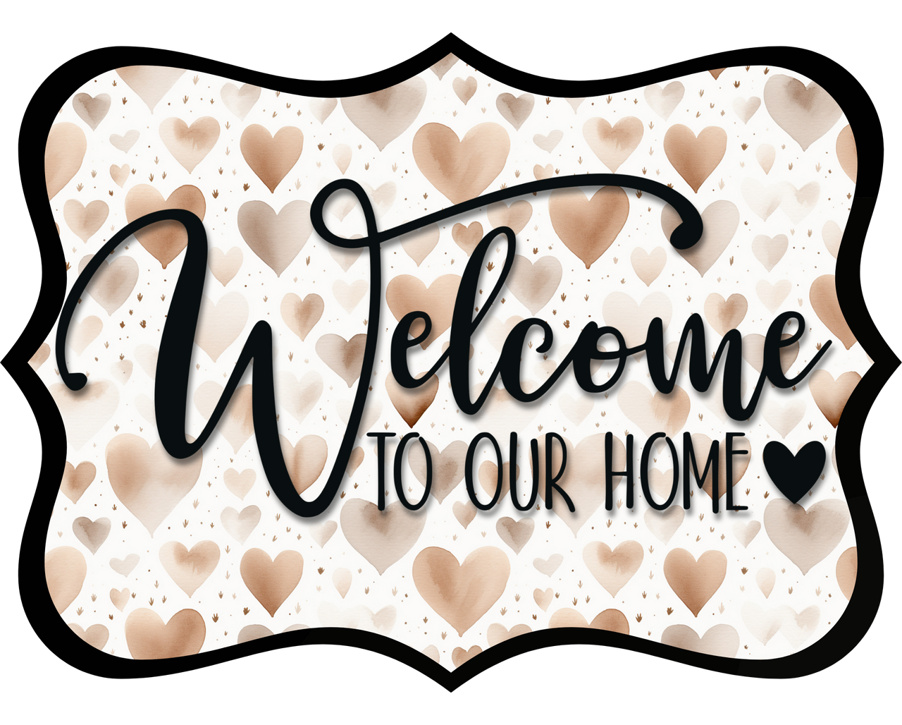 Welcome To Our Home Wood Wreath Sign - DCO-W-1529