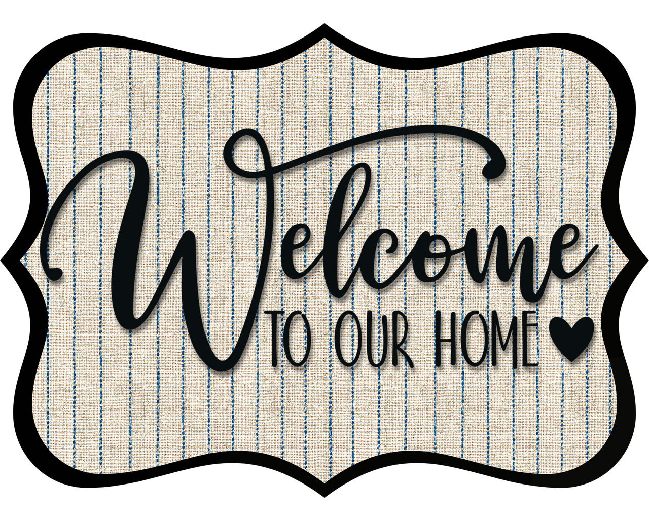 Welcome To Our Home Wood Wreath Sign - DCO-W-1530