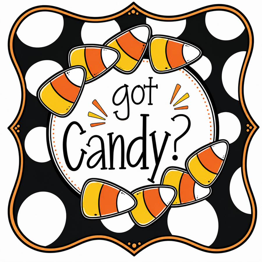 Got Candy Halloween 12" Wood Wreath Sign - DCO-W-1534