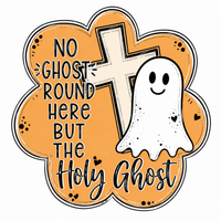 Thumbnail for Holy Ghost Halloween 12" Wood Wreath Sign - DCO-W-1536