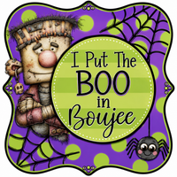 Thumbnail for Cute Halloween Frankie 12" Wood Wreath Sign - DCO-W-1547