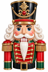 Thumbnail for Red and Green Nutcracker 14" Wood Wreath Sign - DCO-W-1550